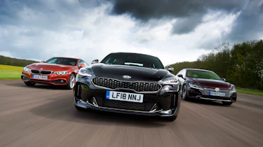 Kia Stinger vs Volkswagen Arteon vs BMW 4 Series - header