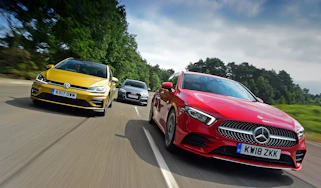 Mercedes A-Class vs Volkswagen Golf vs Audi A3 - header