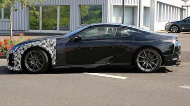 New Lexus LC F coupe spy shots - side