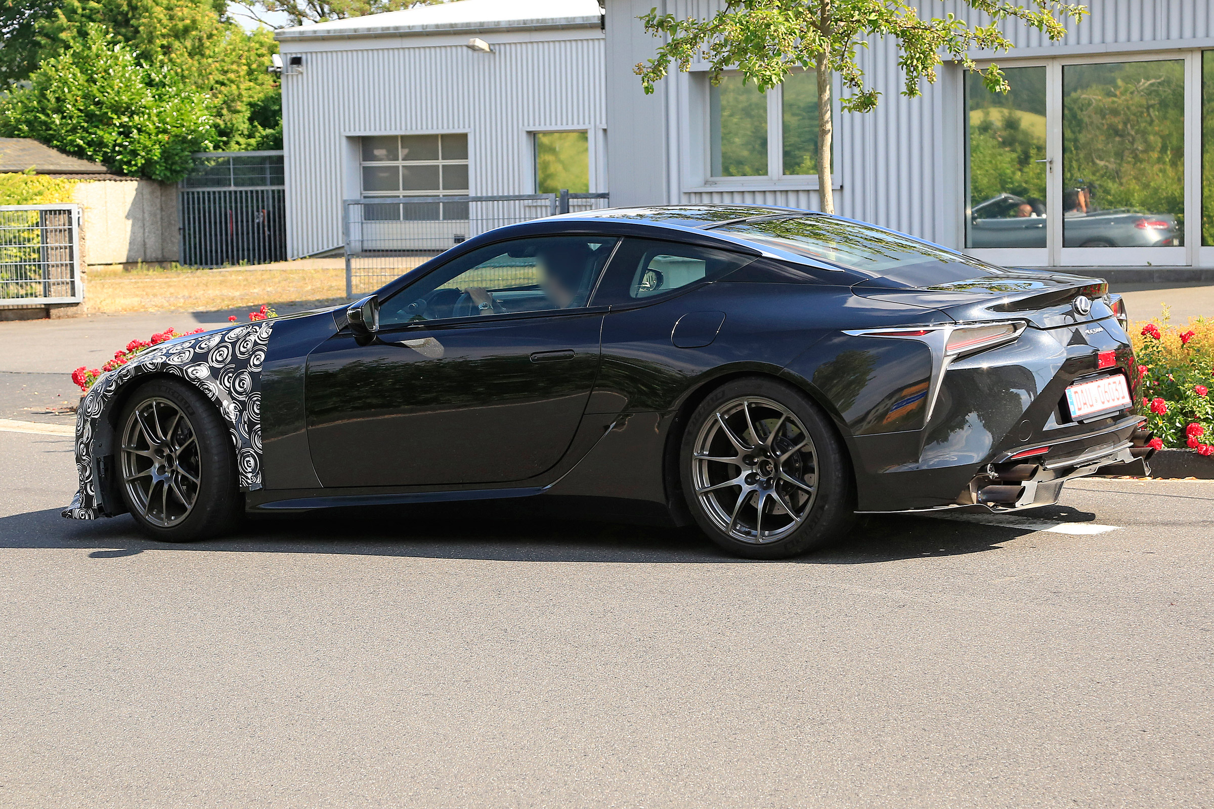 New Lexus LC F coupe spy shots rear