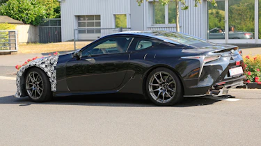 New Lexus LC F coupe spy shots rear
