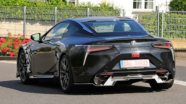 New Lexus LC F coupe spy shots rear
