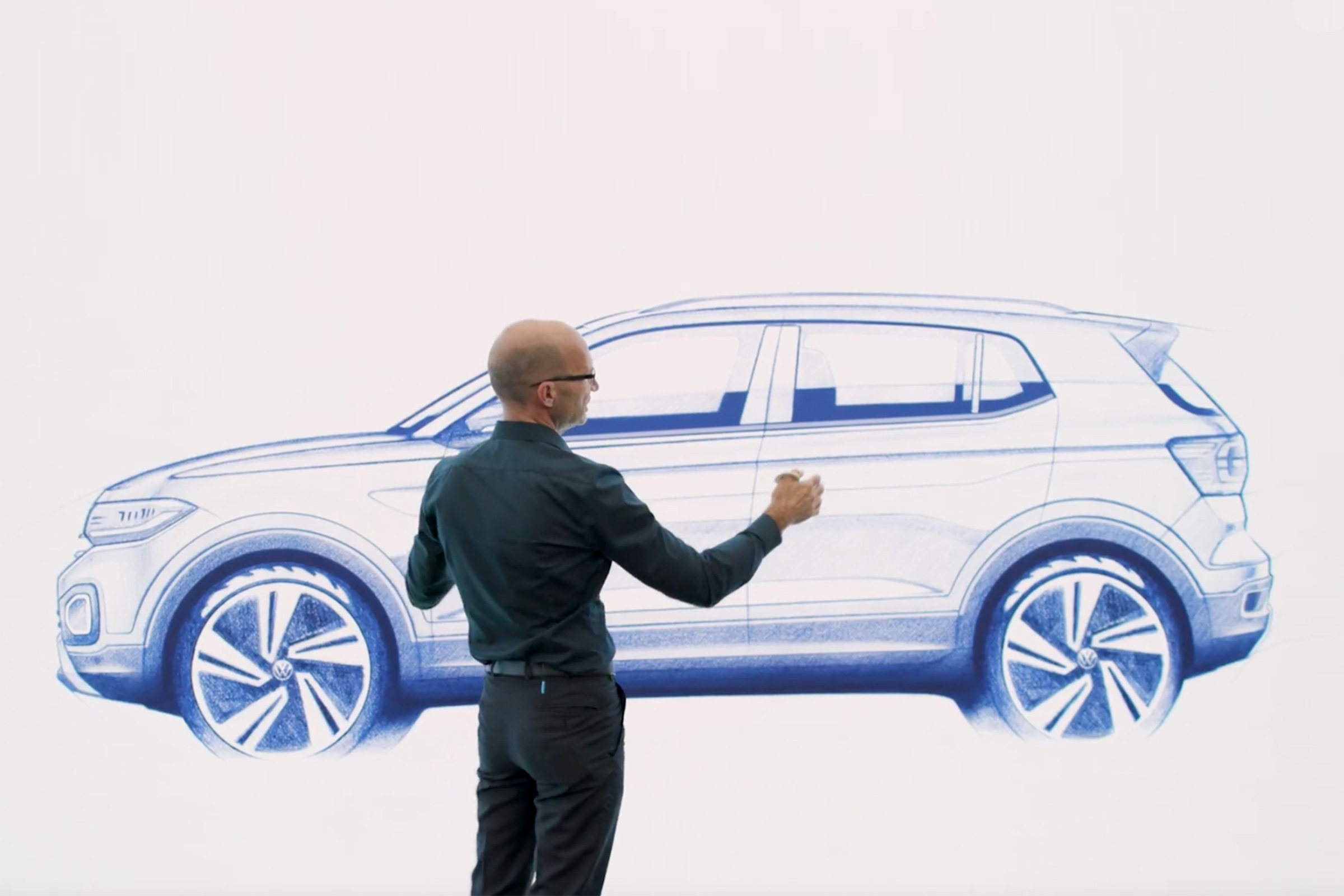 Volkswagen T-Cross teaser - profile sketch