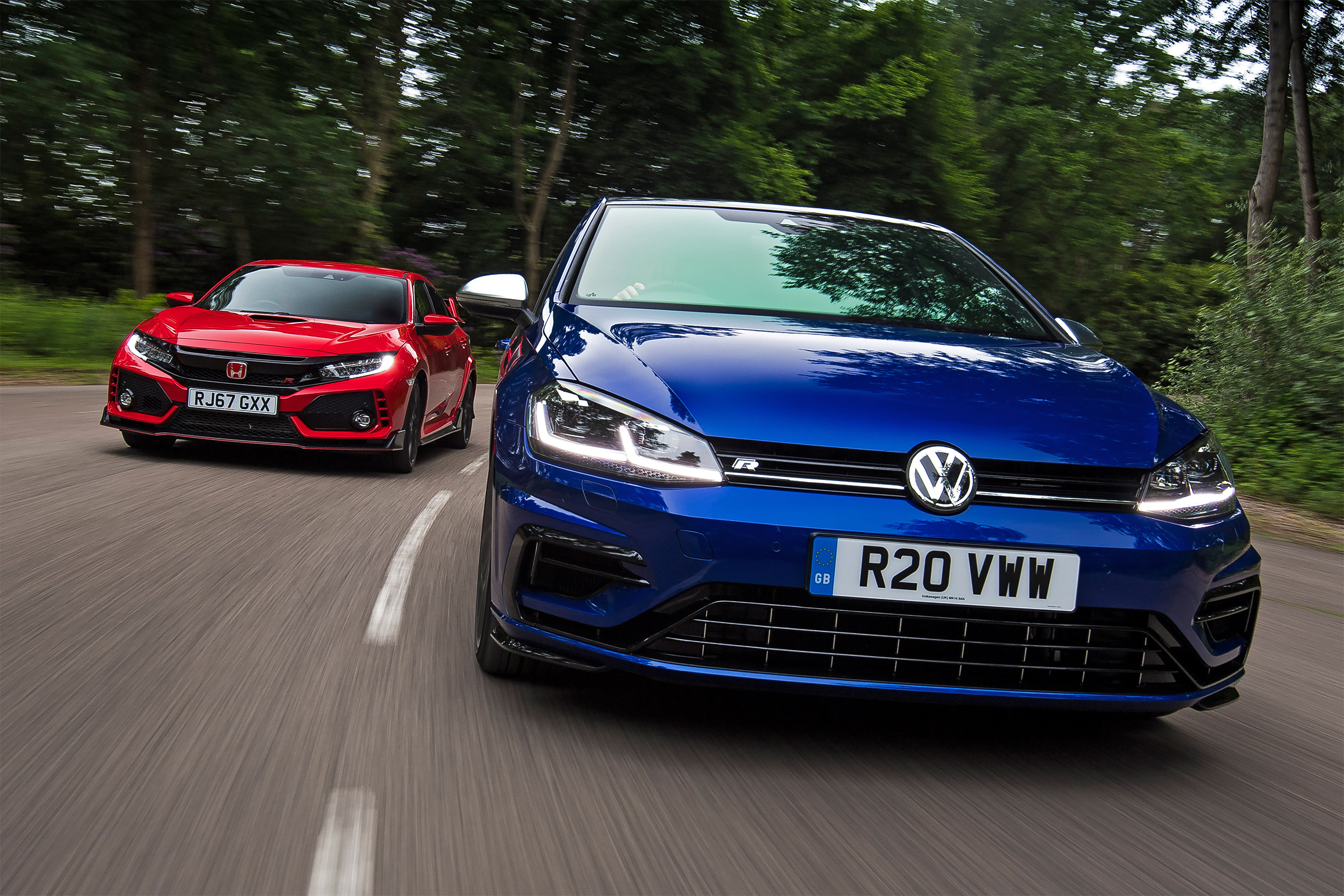 Volkswagen Golf R vs Honda Civic Type R - head-to-head