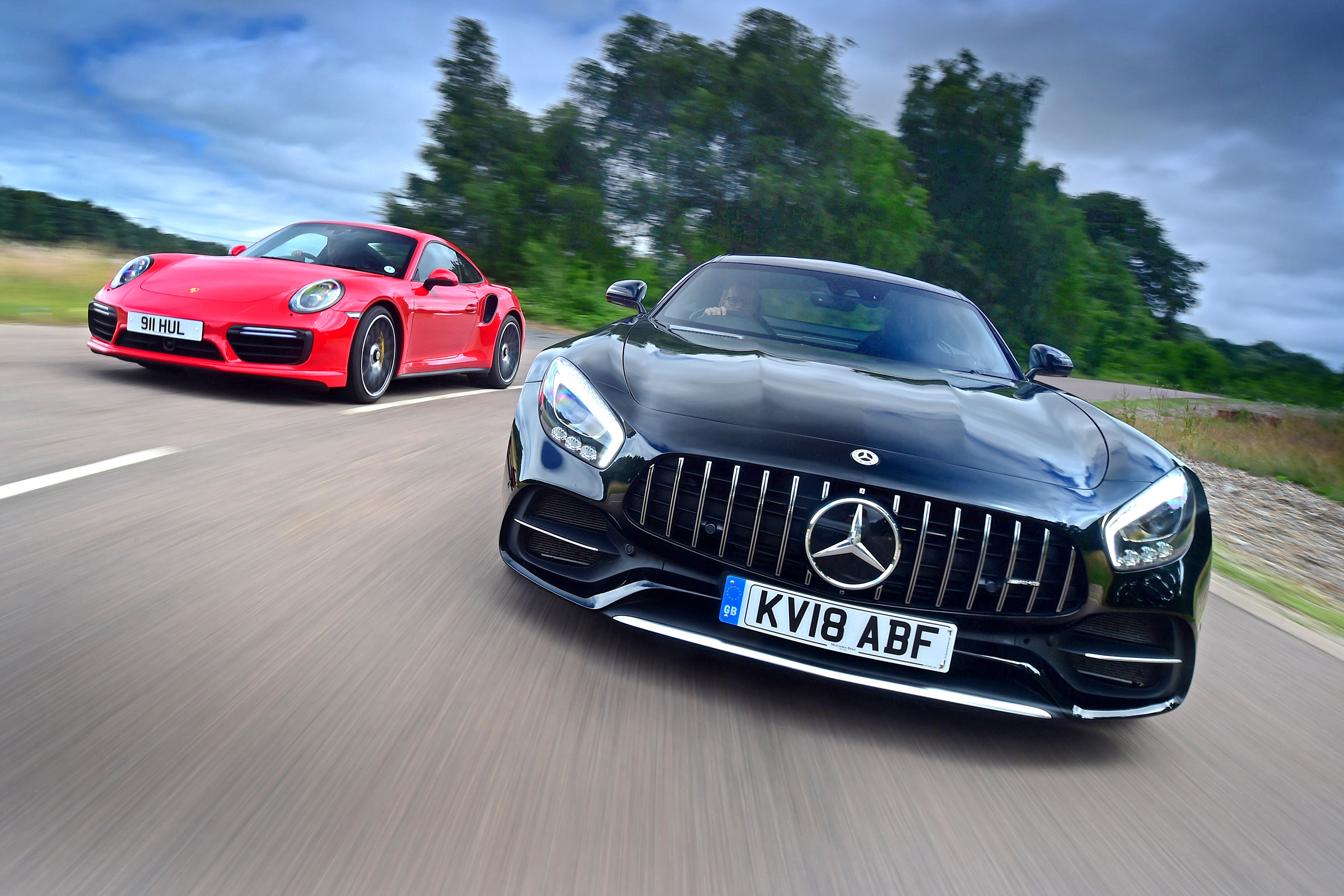 Mercedes-AMG GT C vs Porsche 911 Turbo - header