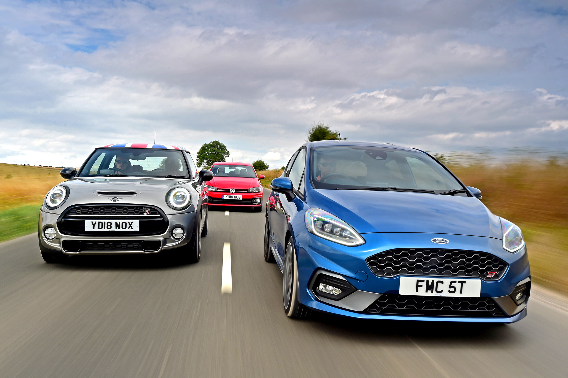 Ford Fiesta ST vs MINI Cooper S vs Volkswagen Polo GTI - header