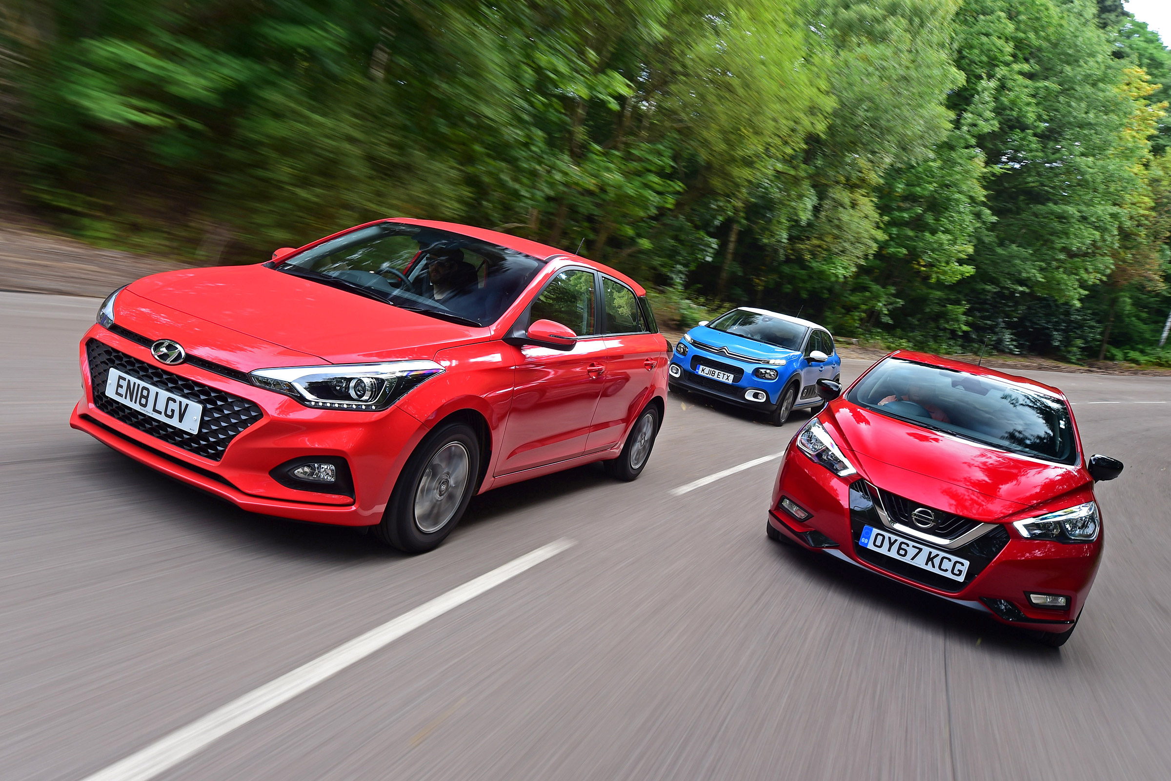 Hyundai i20 vs Citroen C3 vs Nissan Micra - header