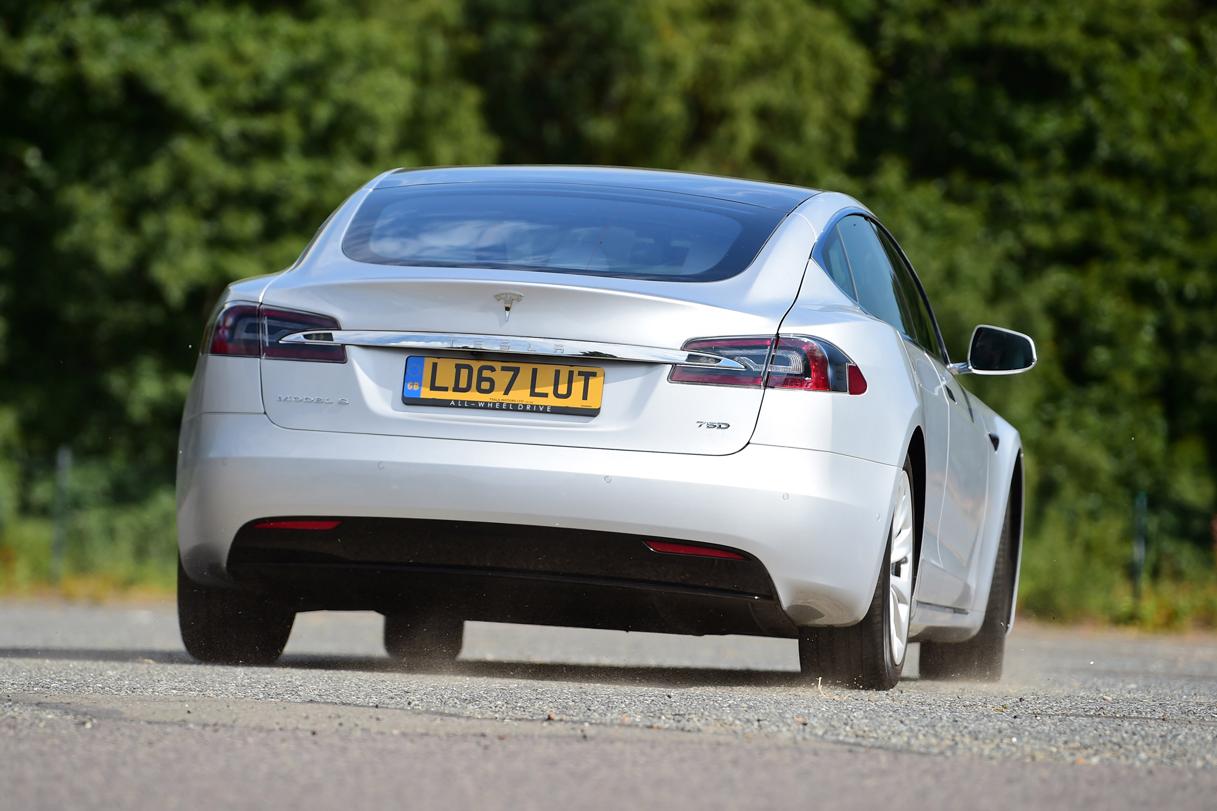 Tesla Model S 75D - rear cornering