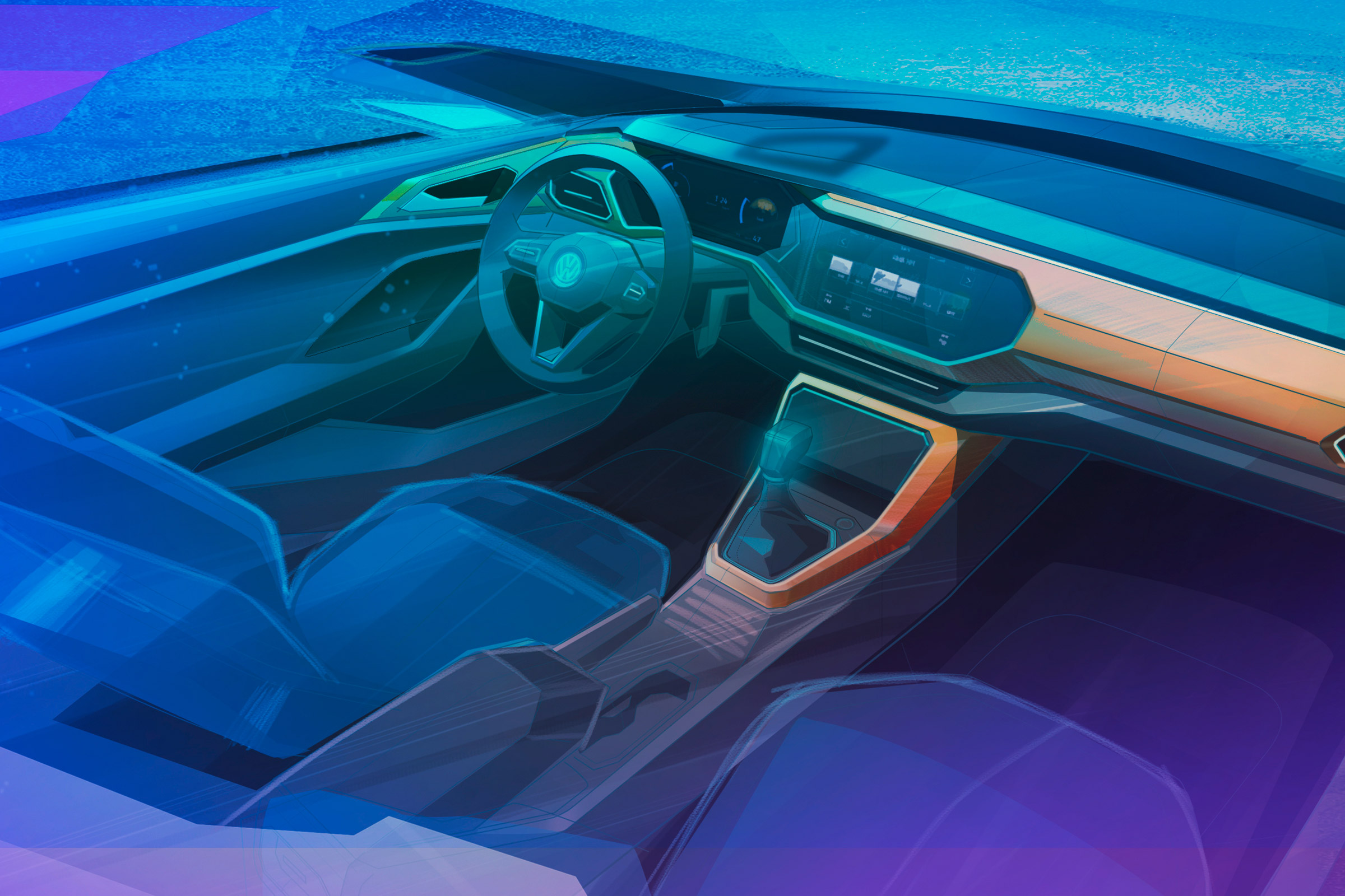 Volkswagen T-Cross - teaser dash
