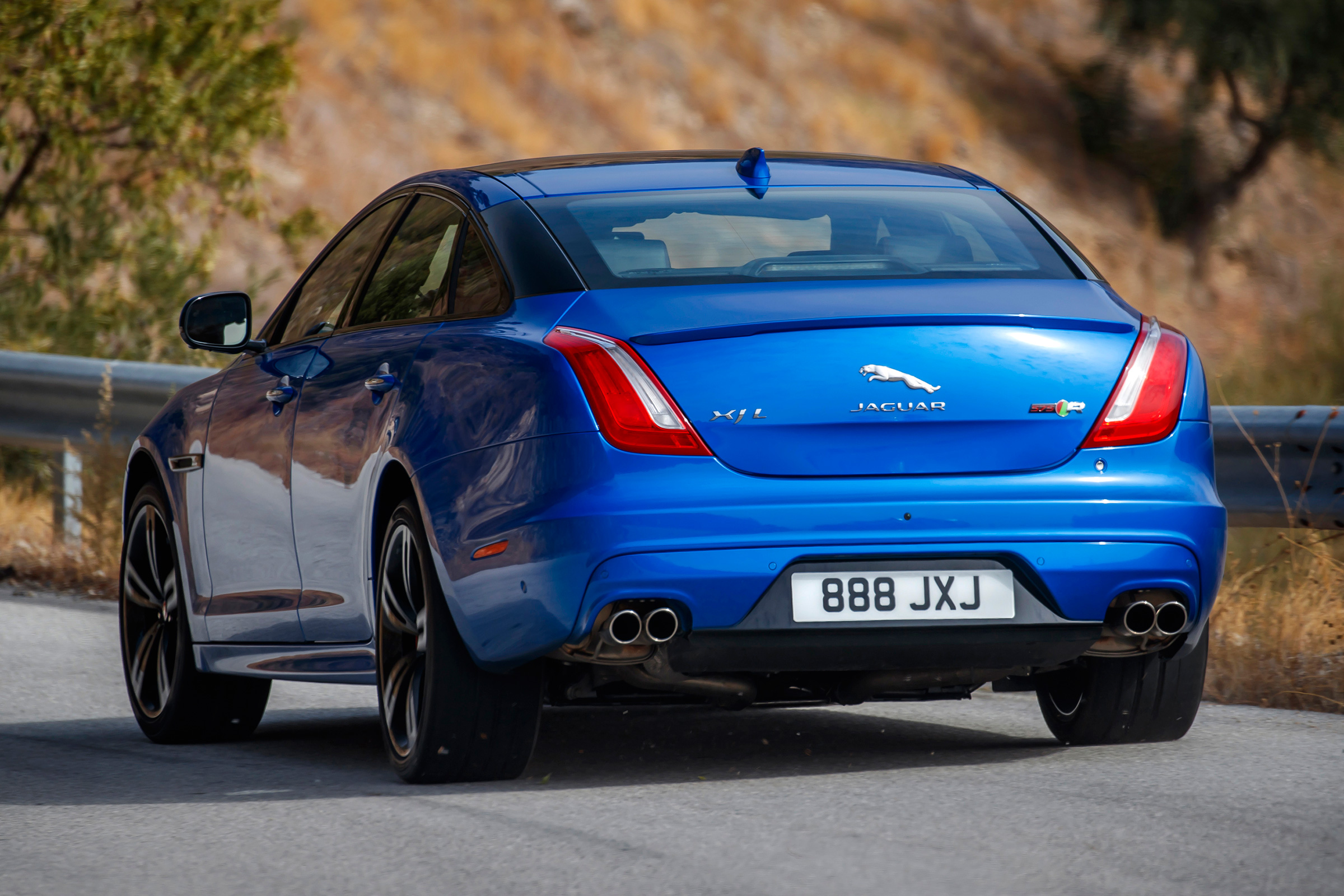 Jaguar XJR 575 rear blue