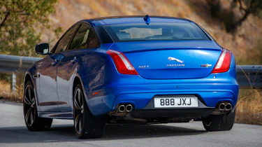 Jaguar XJR 575 rear blue
