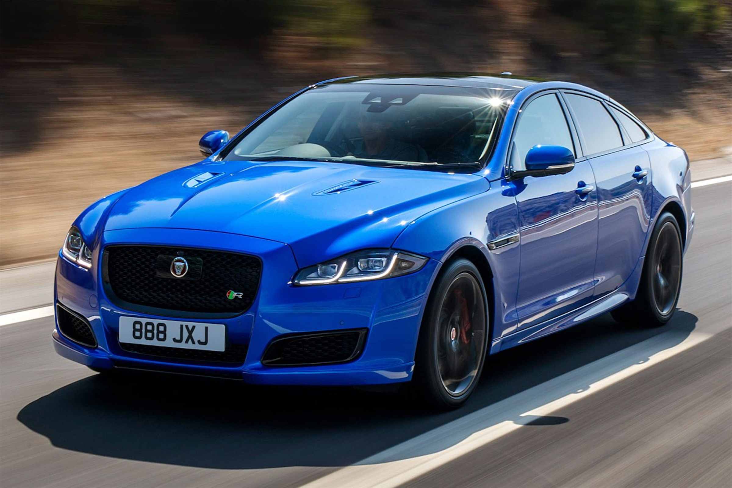 Jaguar XJR 575 front blue