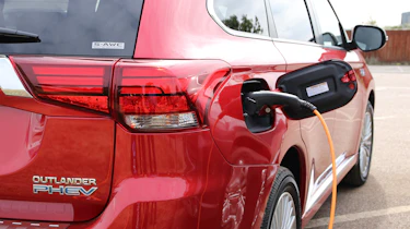 New 2019 Mitsubishi Outlander PHEV plugged in