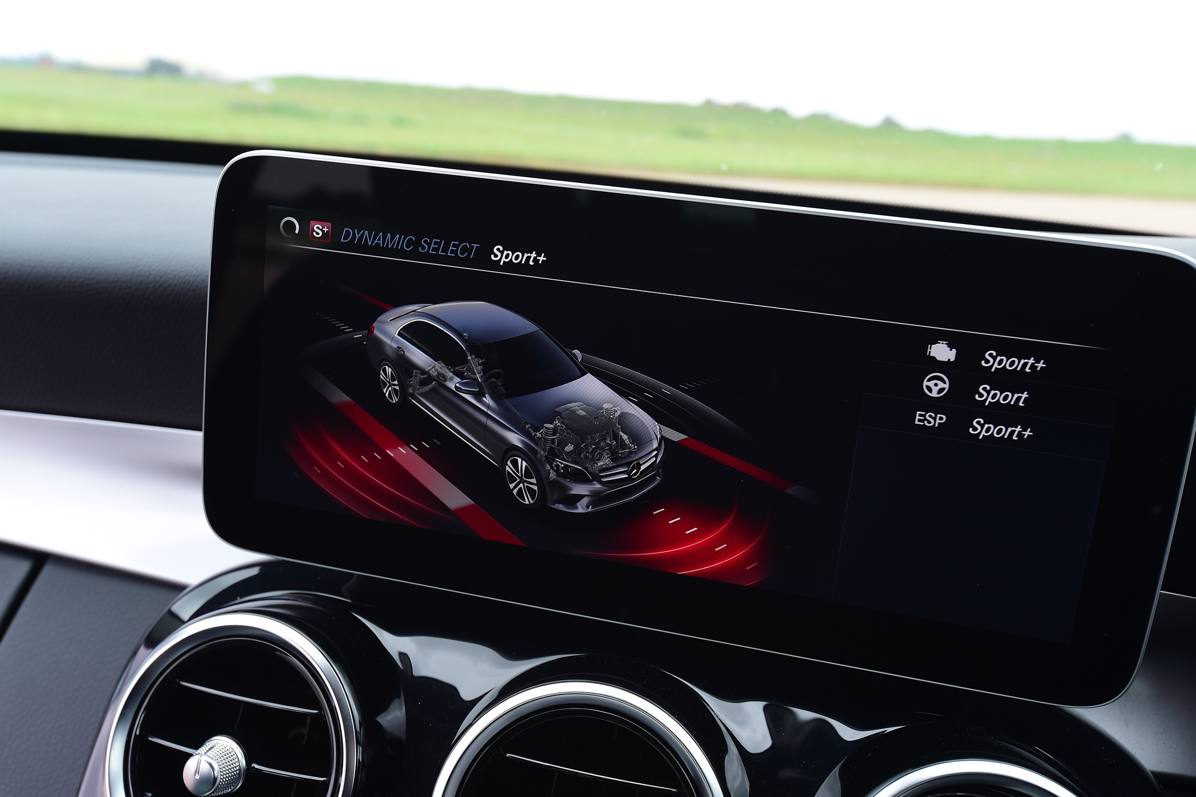 Mercedes C-Class infotainment screen