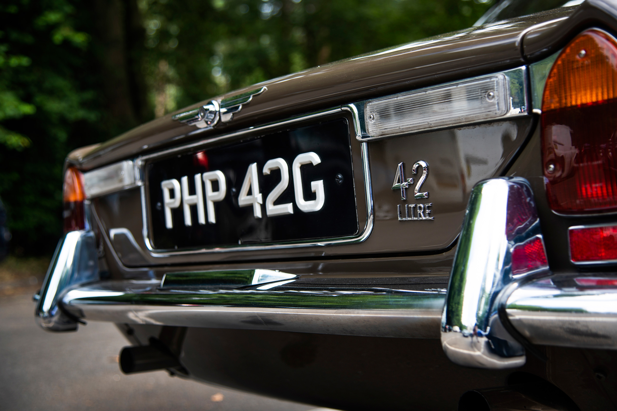 Jaguar XJ6 S1 numberplate