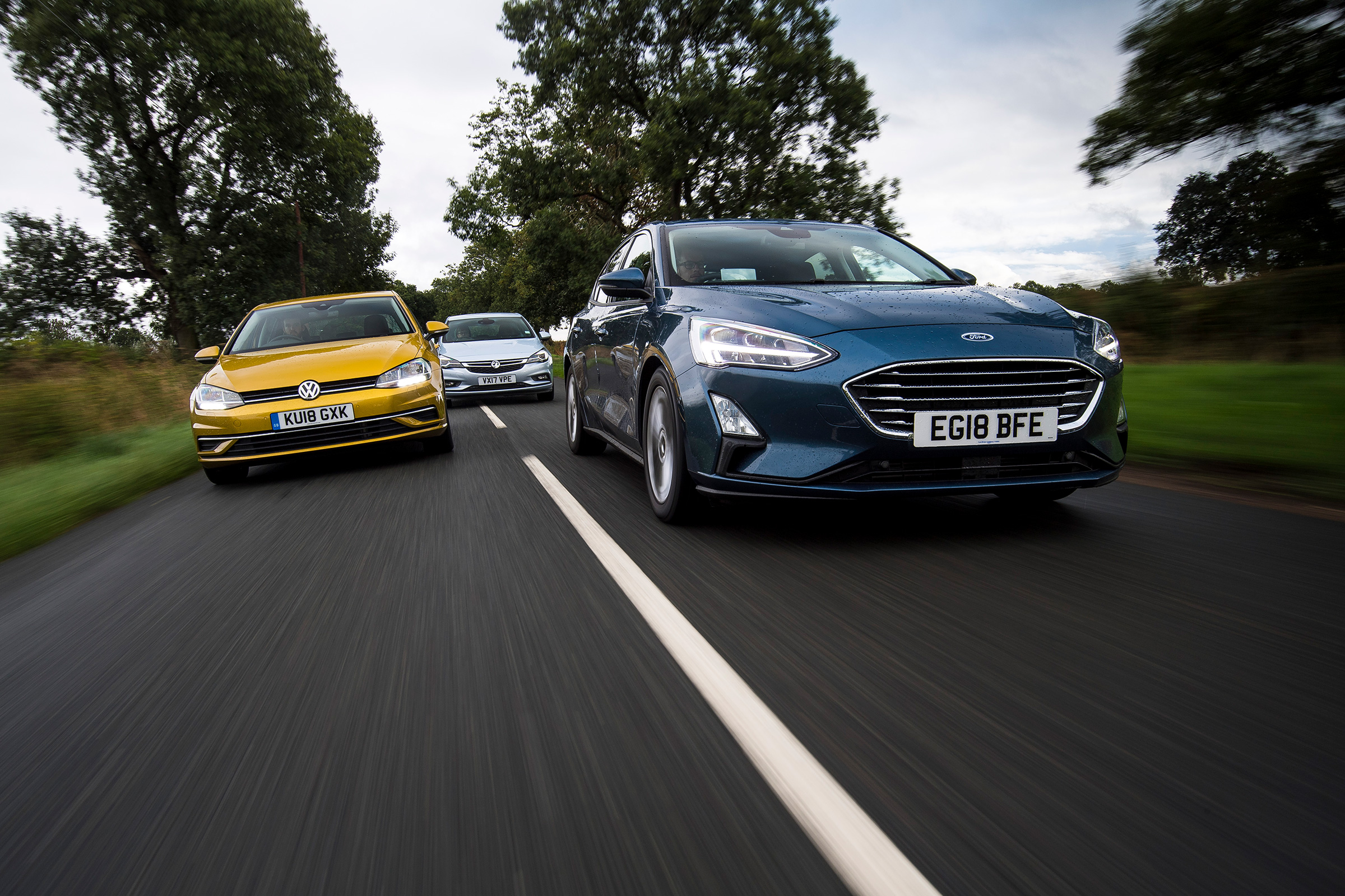 Ford Focus vs Vauxhall Astra vs Volkswagen Golf