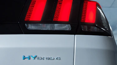 Peugeot 3008 hybrid badge detail