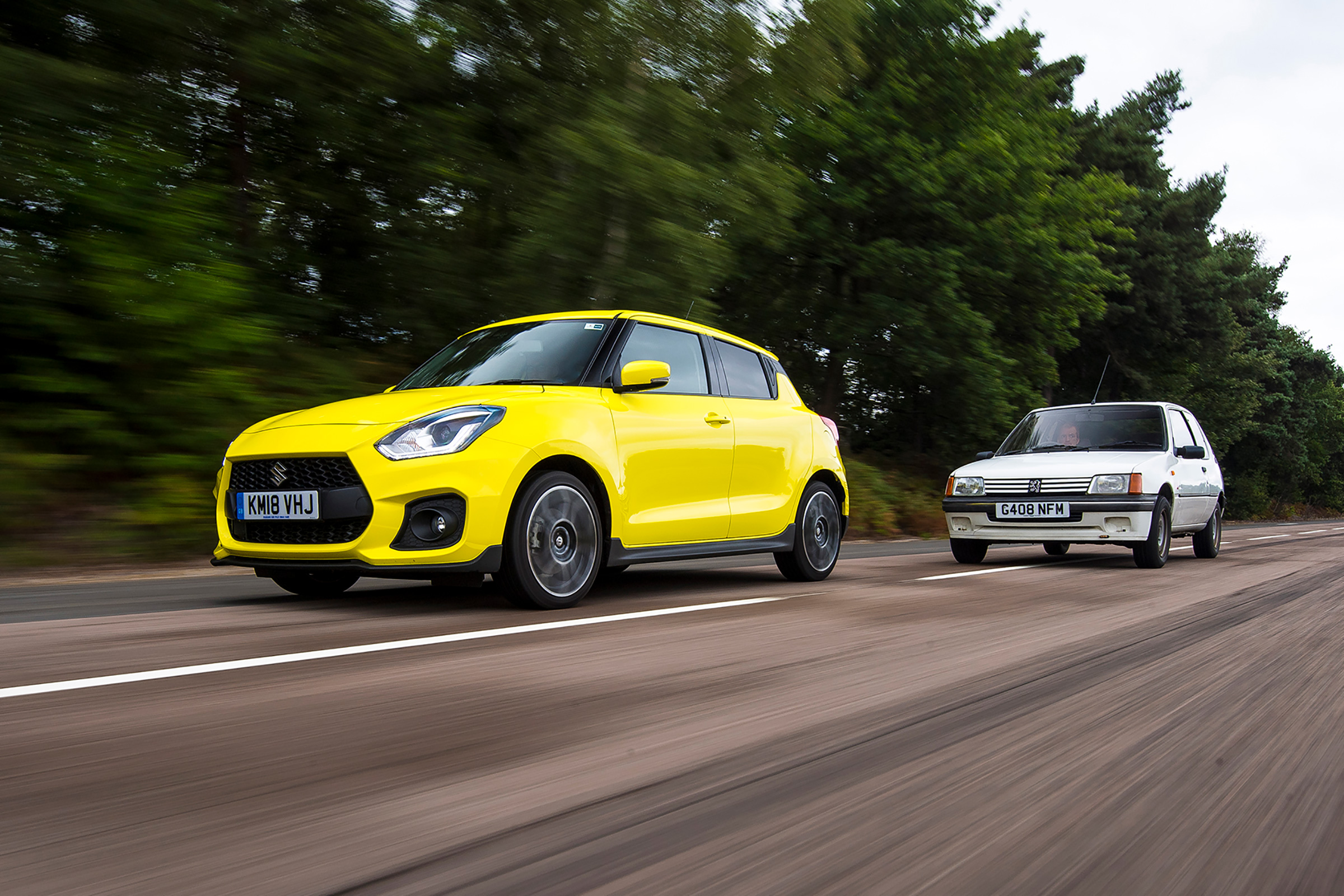 Suzuki Swift Sport long-term test - Peugeot 205 XS Motion Front