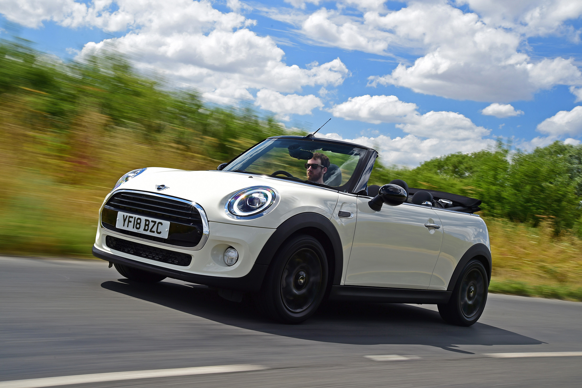 Mini Cooper Convertible Moving Front
