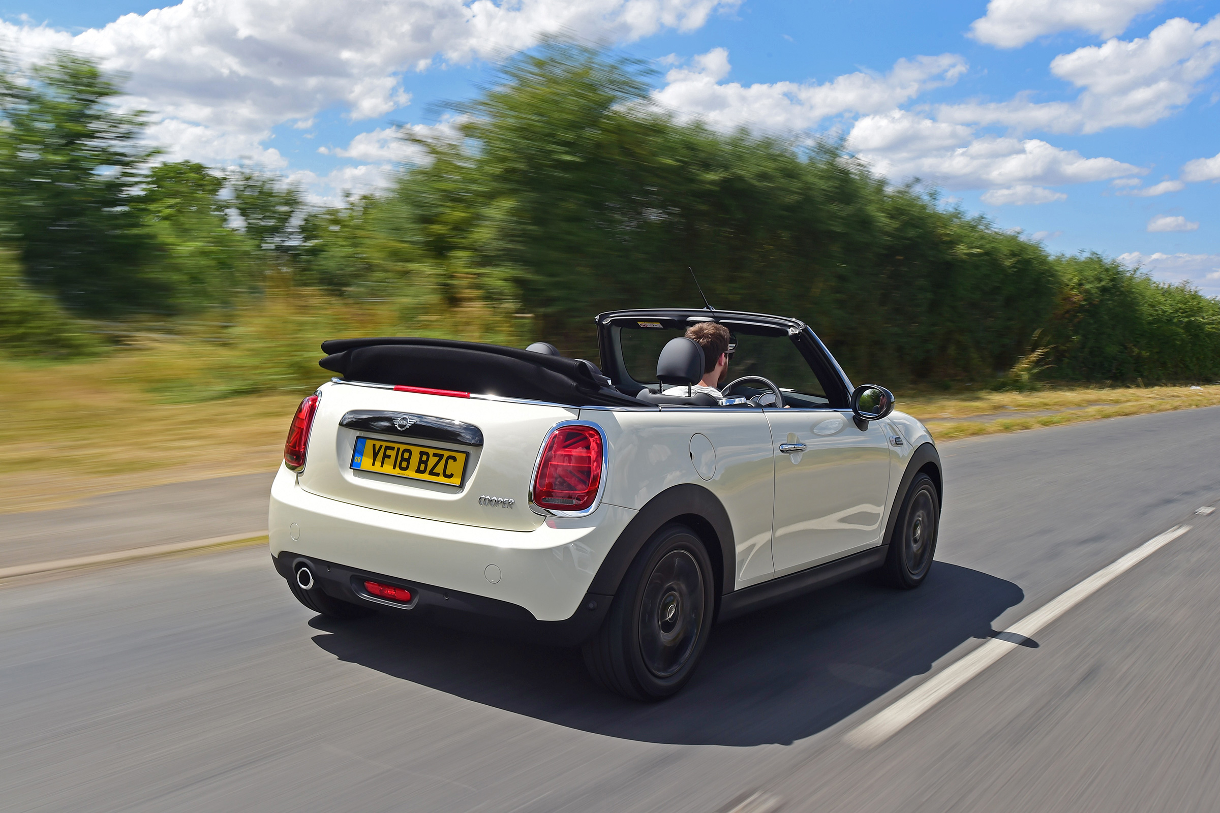 Mini Cooper Convertible Moving Rear
