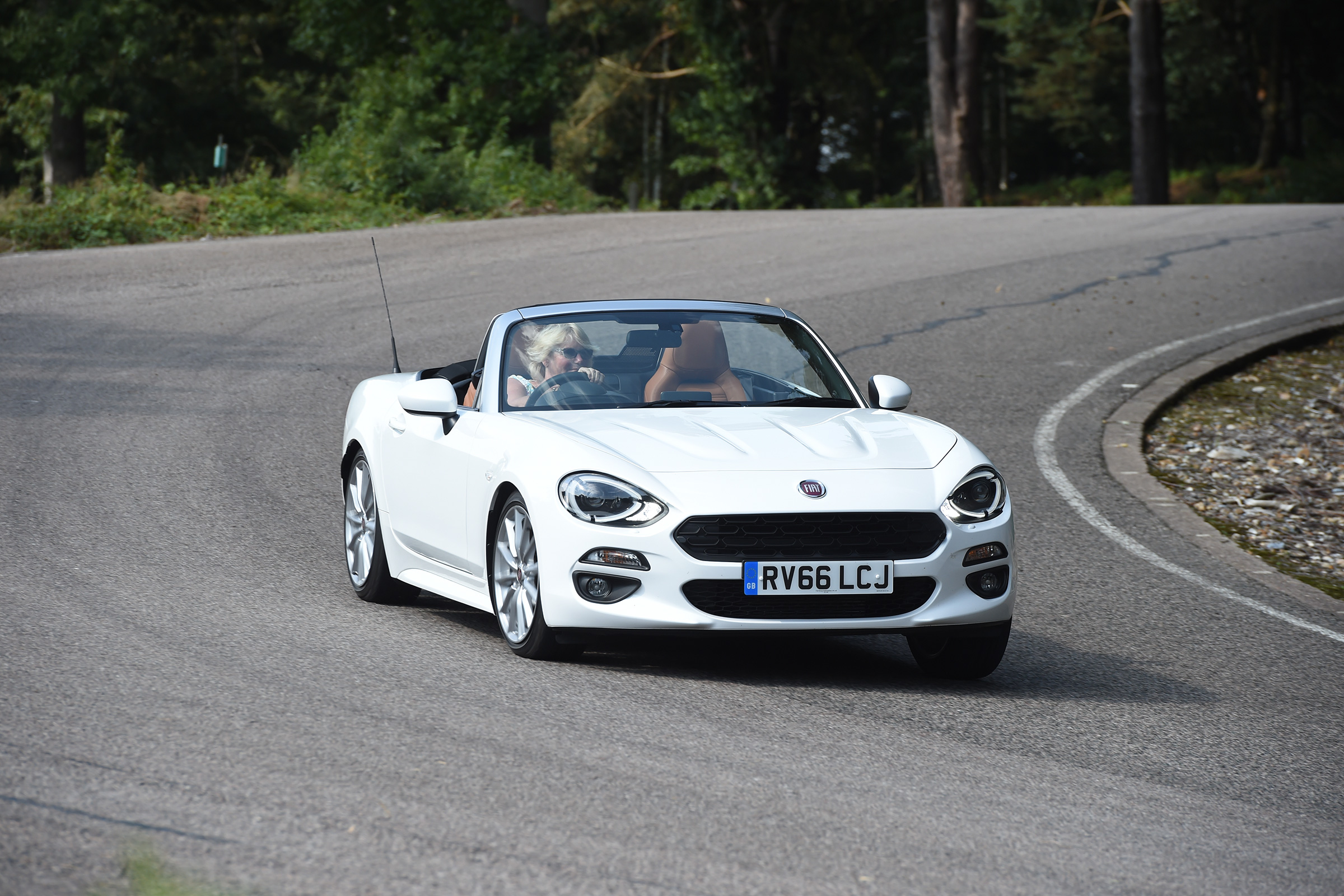 Fiat 124 Spider Cornering