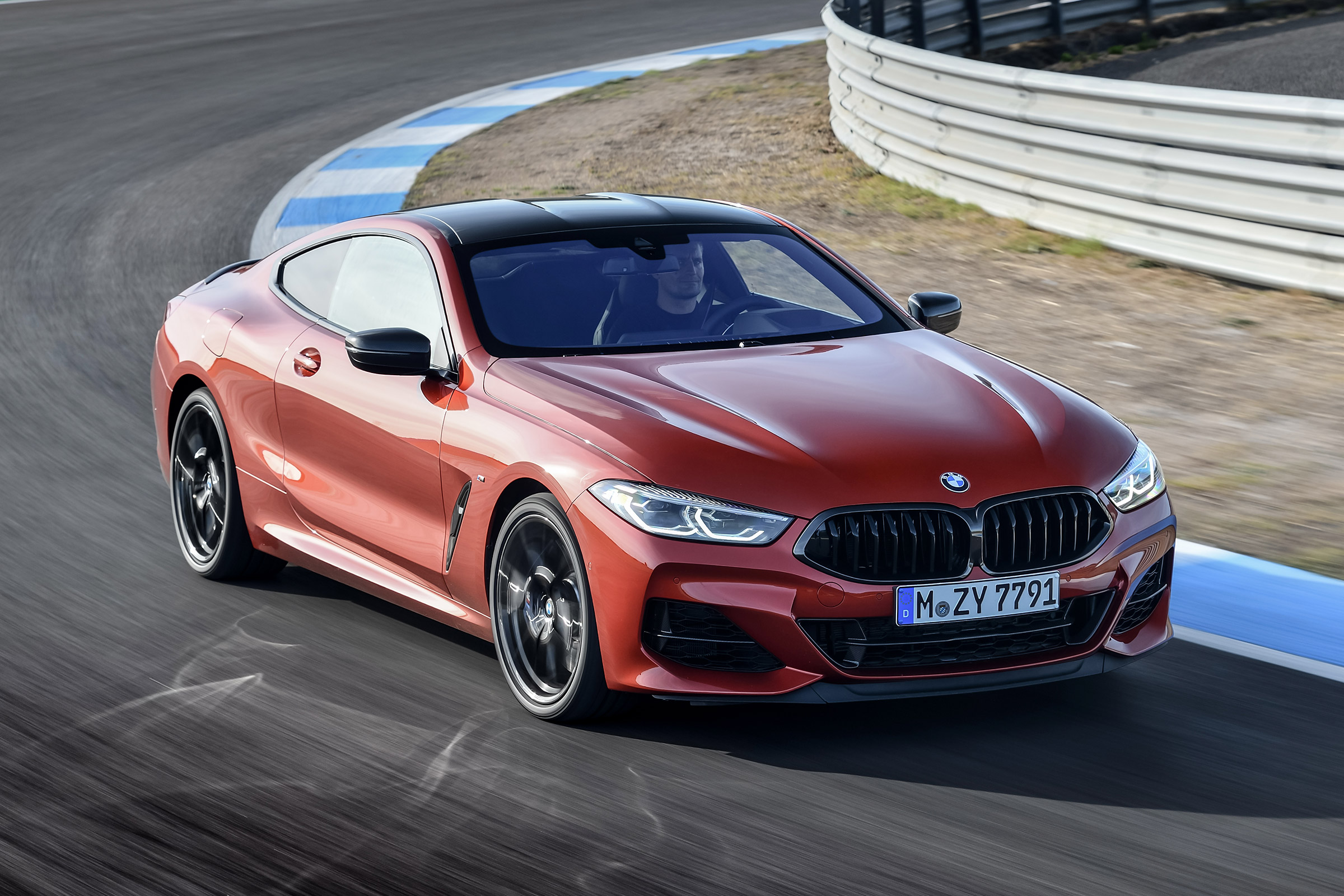 BMW 8 Series - track front cornering