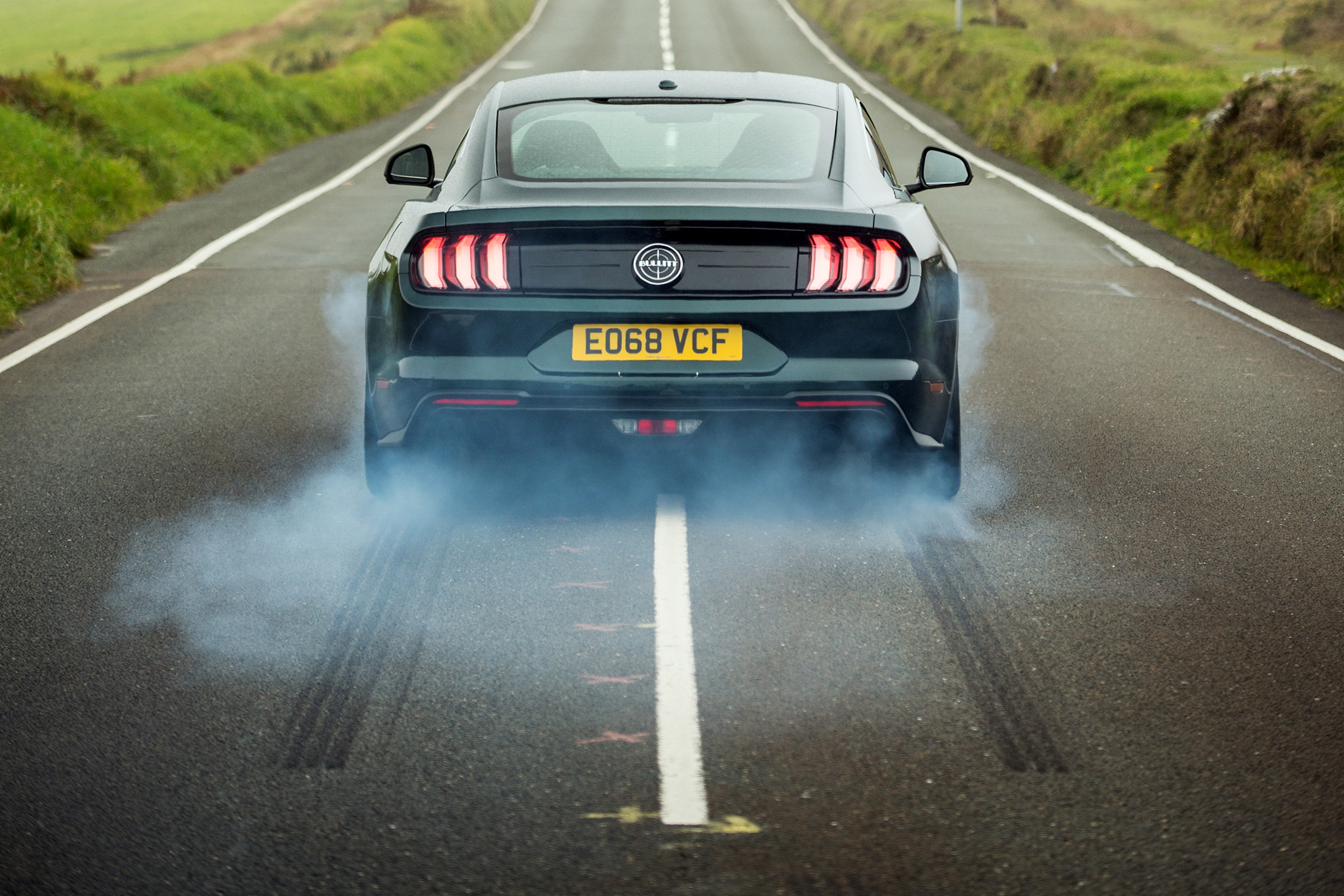 ford mustang bullitt rear burnout