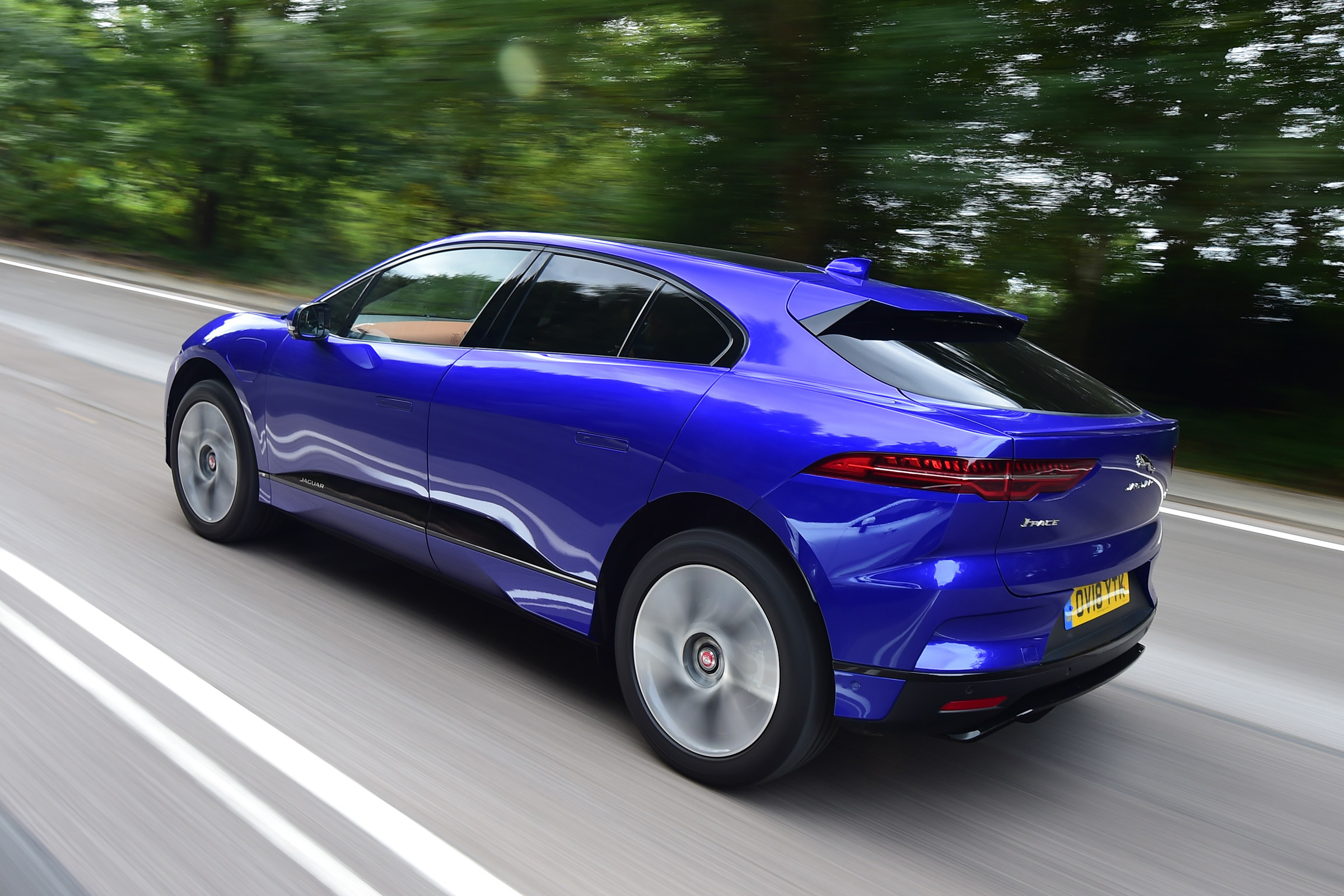 Jaguar I-Pace rear tracking shot