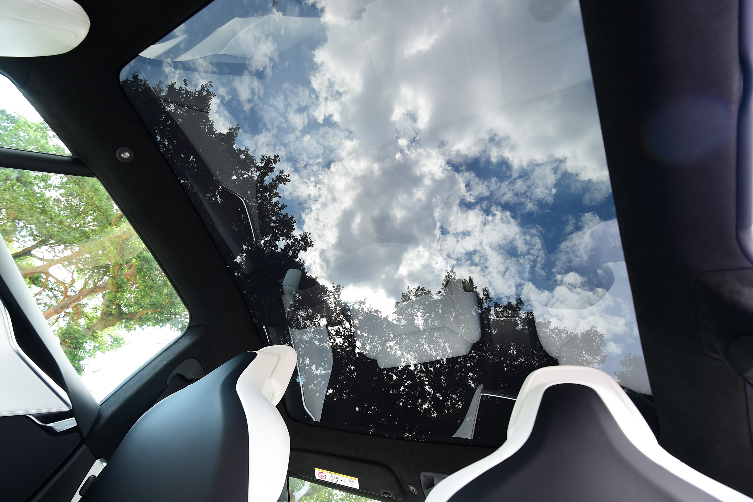 tesla model s interior panoramic roof