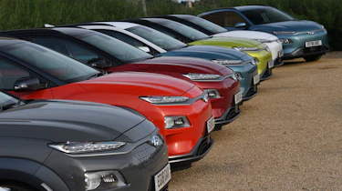 Hyundai Kona electric rally header