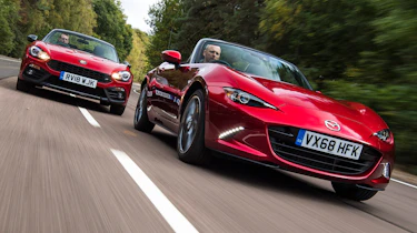 mazda mx5 vs abarth 124 spider twin test