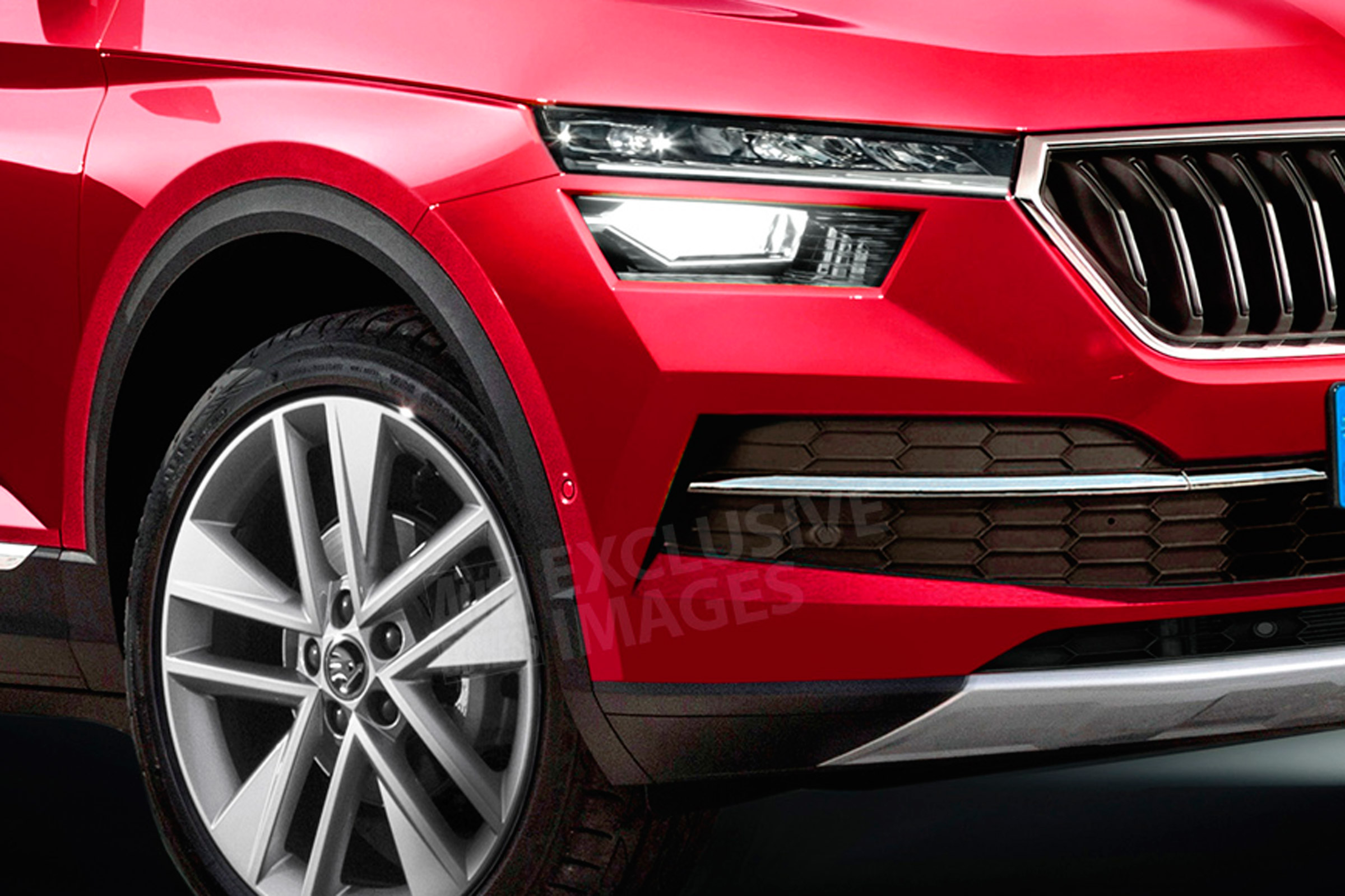 Skoda Kamiq SUV render detail