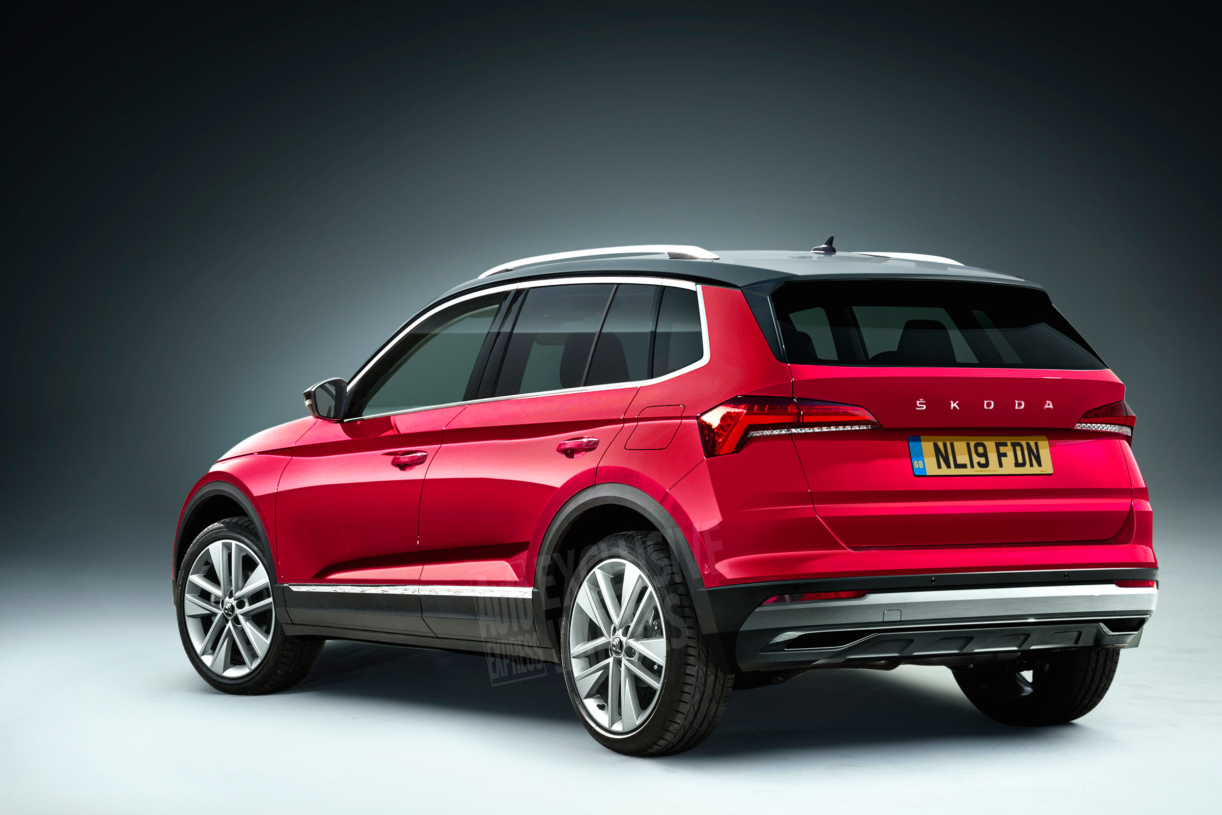 Skoda Kamiq SUV render rear