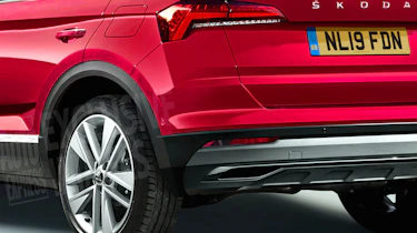 Skoda Kamiq baby SUV render rear detail