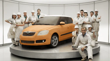 skoda fabia cake bake advert