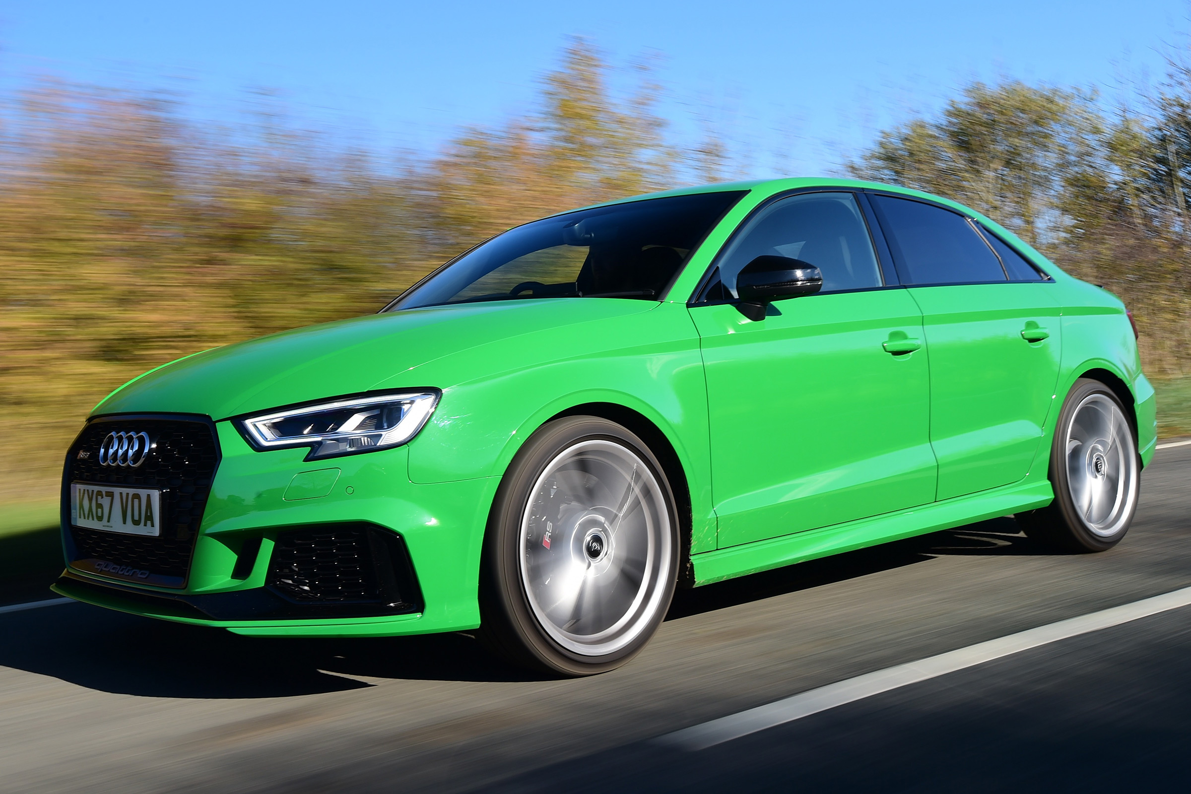 audi rs 3 saloon tracking front