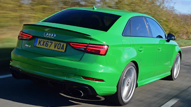 audi rs 3 saloon tracking rear