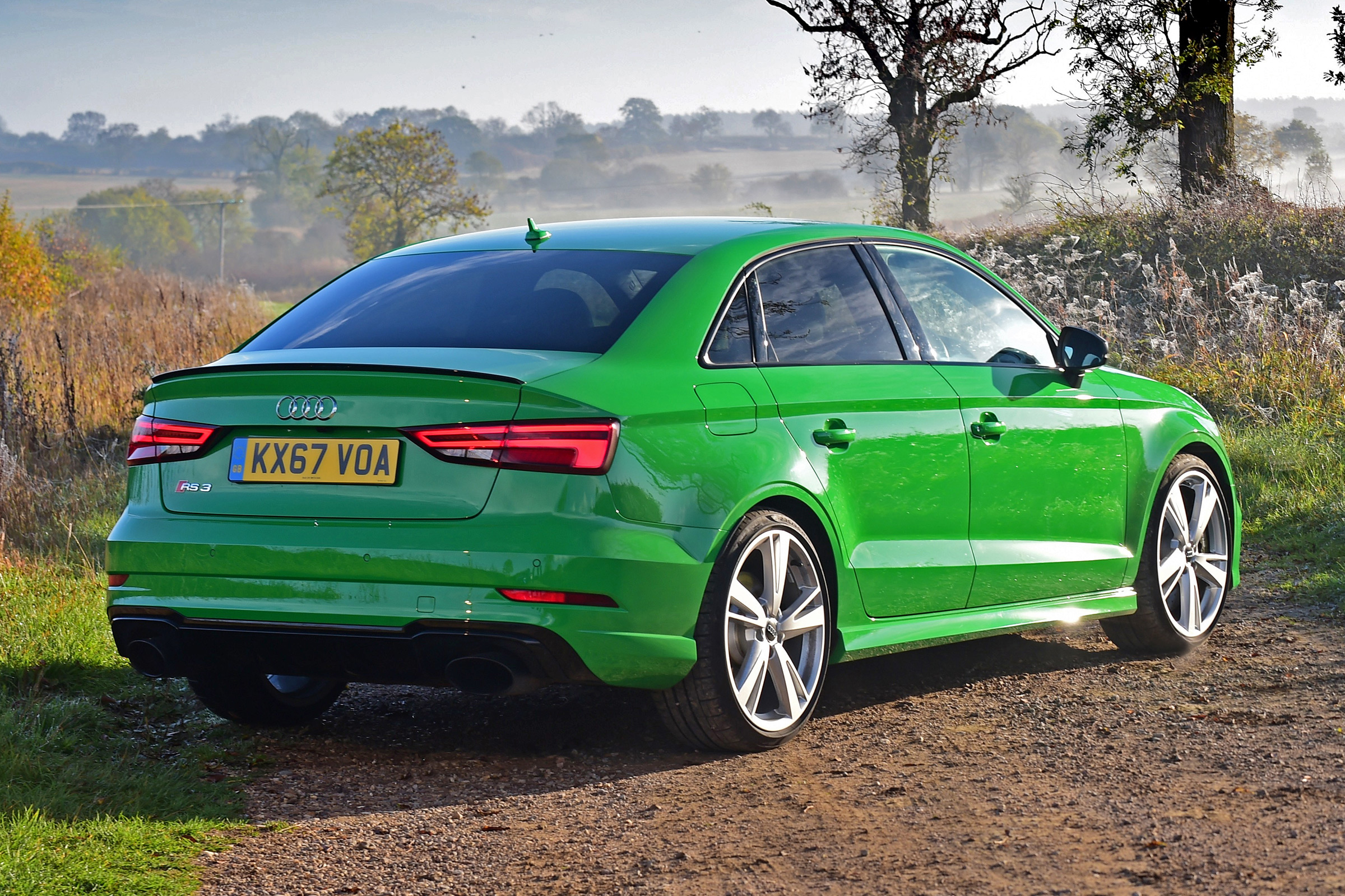 audi rs 3 saloon static rear