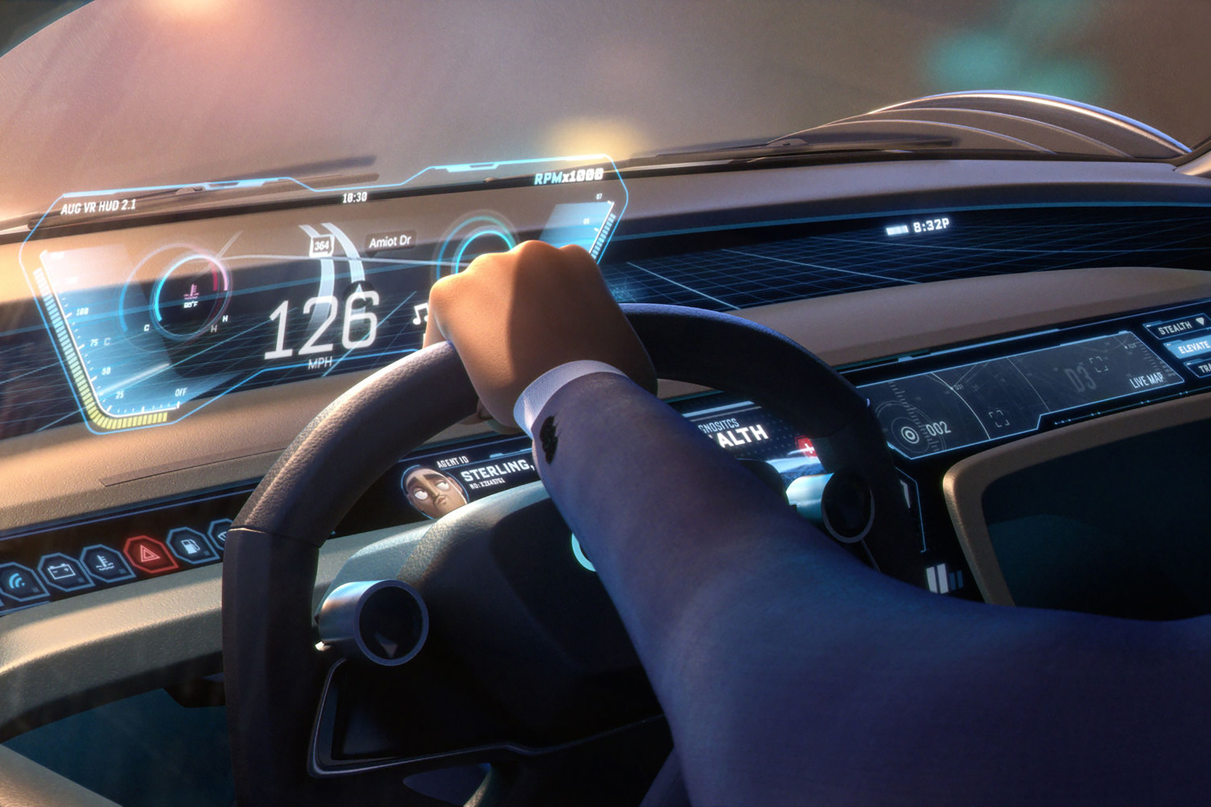 Audi RSQ e-tron Concept - interior animated