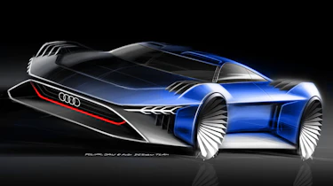 Audi RSQ e-tron Concept - front sketch