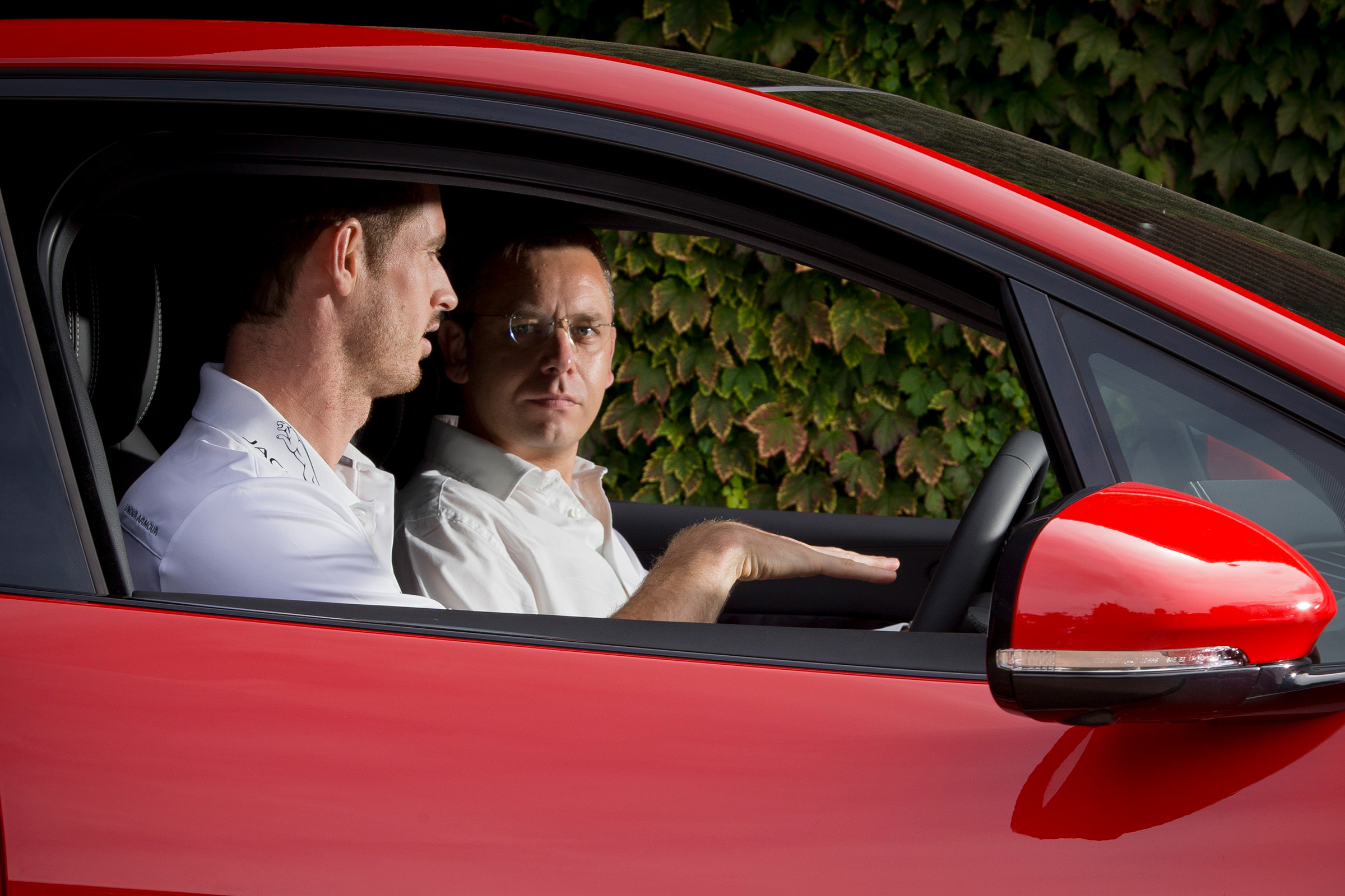 Andy Murray Jaguar I-Pace - window
