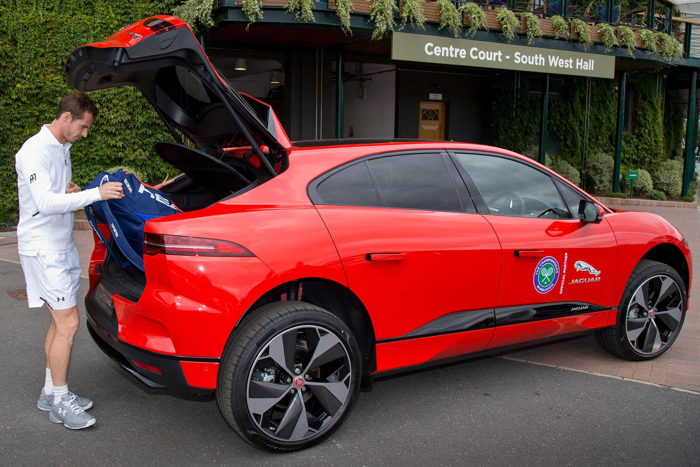 Andy Murray Jaguar I-Pace - boot