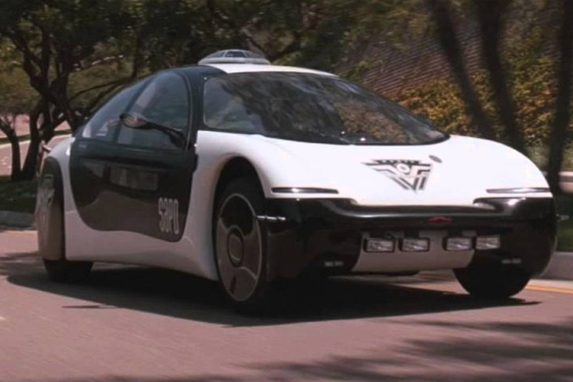GM ultralite police car demolition man