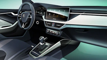 Skoda Scala interior sketch