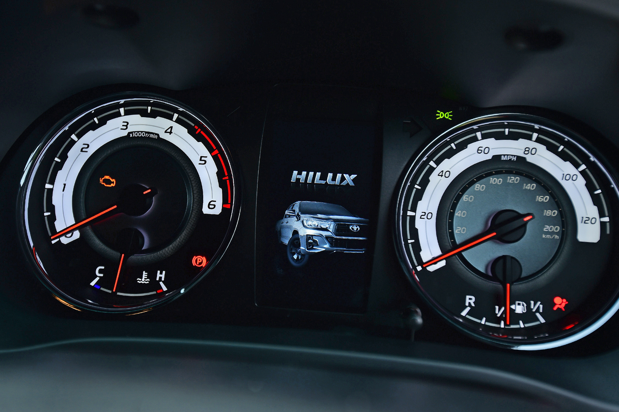 Toyota Hilux Invincible X dials