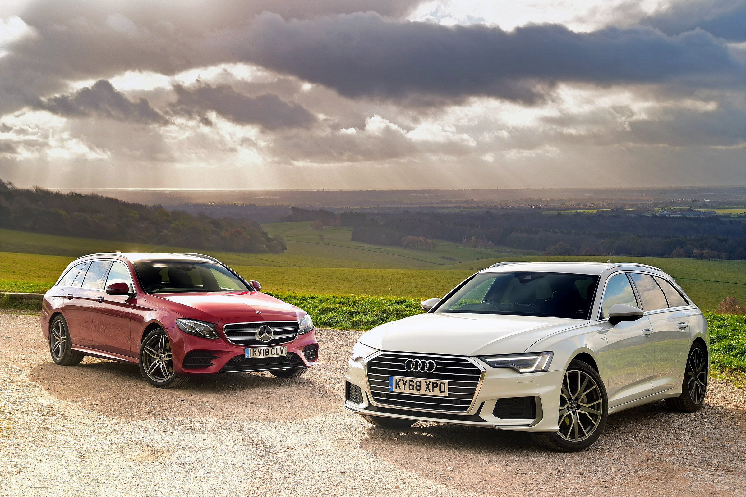 Audi A6 Avant vs Mercedes E-Class Estate - header