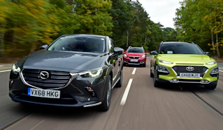 mazda cx-3 vs hyundai kona vs peugeot 2008 header