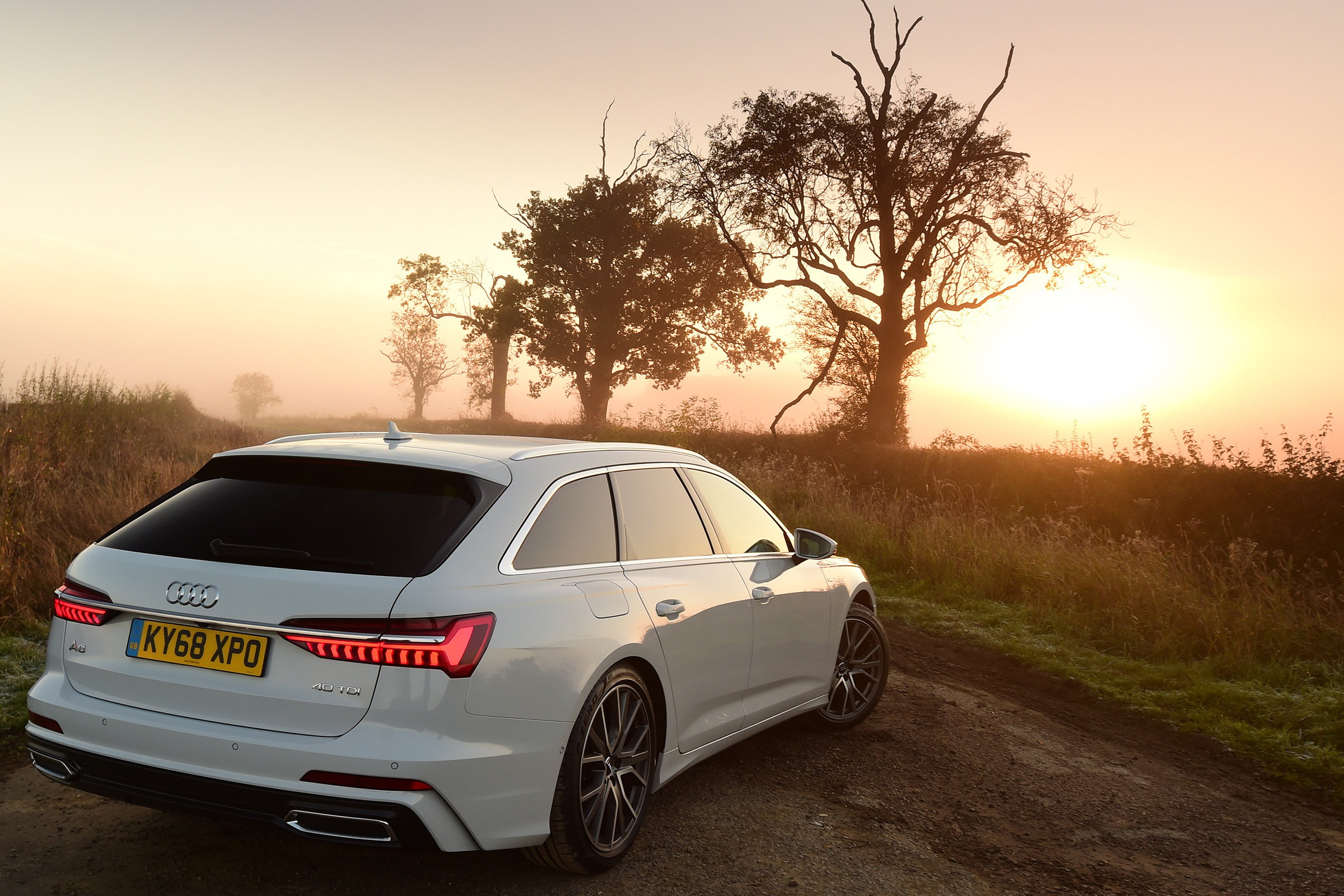 audi a6 avant rear three quarters static