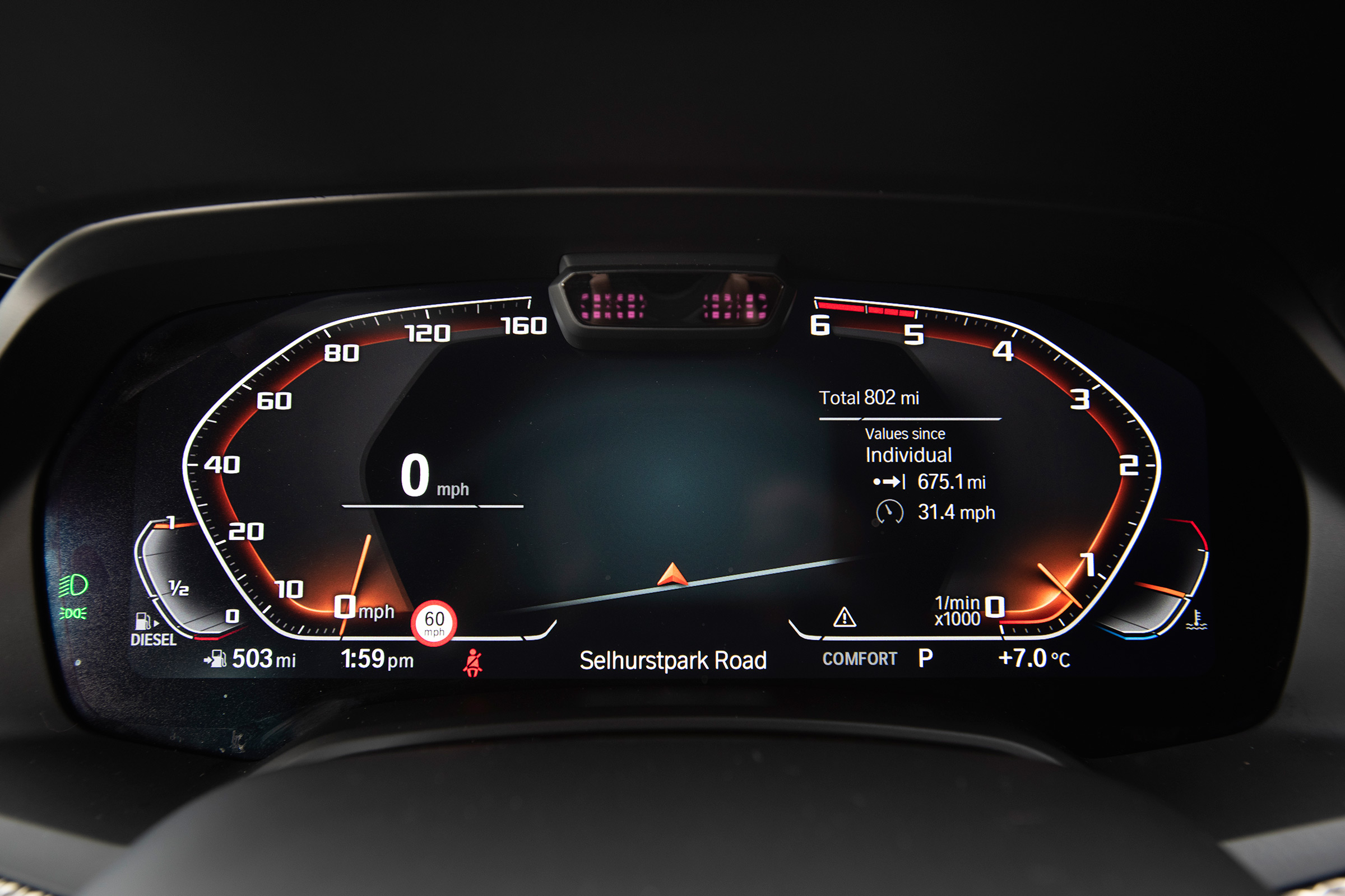 bmw x5 m50d dash instruments screen