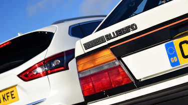Nissan Bluebird vs Nissan Qashqai - rear detail